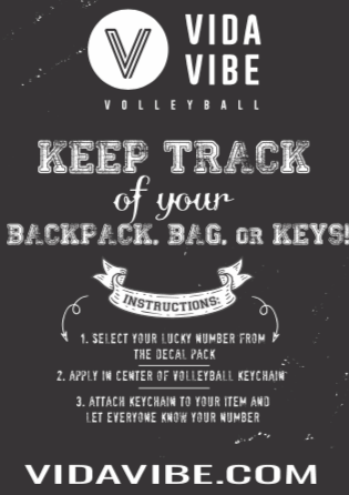 Numbered Volleyball Keychain - VidaVibe